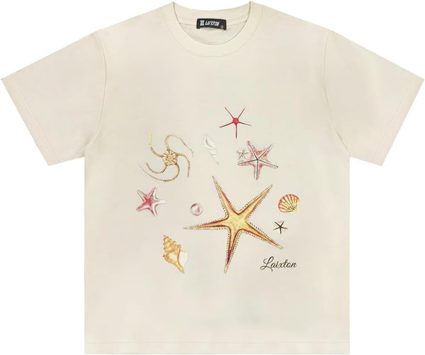 Mens Graphic Tees Shirt Unisex Printed Oversized T-Shirt Short Sleeve Streetwear Aesthetic Tee Casual Tunic Top