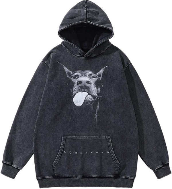 Mens Oversized Hoodie Pullover Unisex Graphic Sweatshirts Hoodies Casual Tunic Vintage Streetwear Aesthetic Top