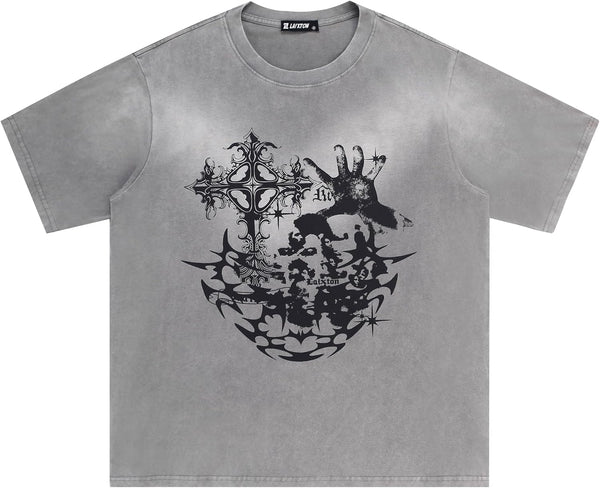 Mens Graphic Tees Shirts Unisex Oversized Vintage Tshirts Summer Tops Short Sleeve Streetwear Aesthetic Tee