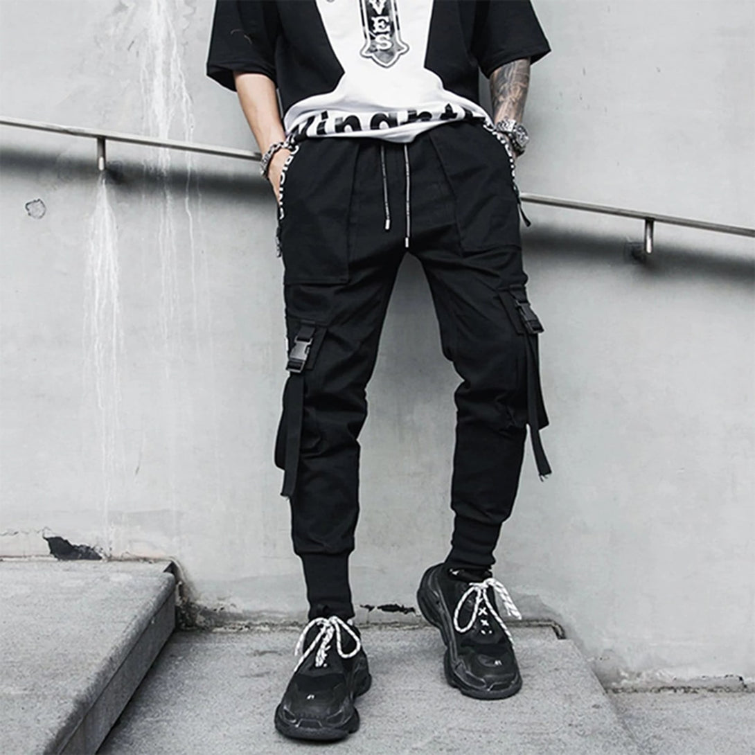 Letters Outdoor Casual Jogging Cargo Pants - laixton