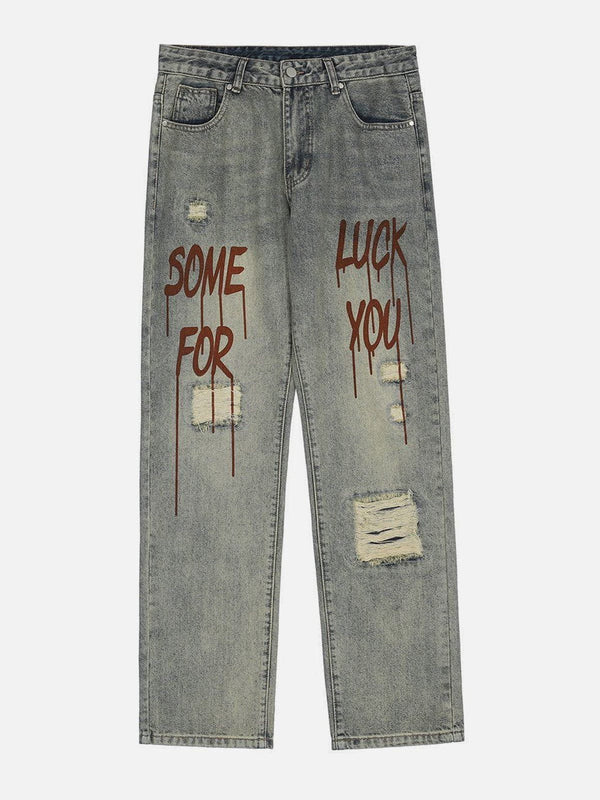 Laixton Broken Letters Jeans